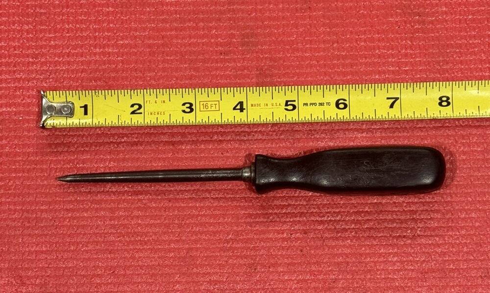 Snap-on Tools Scratch Awl Black Hard Handle 7.5" Long Made in USA